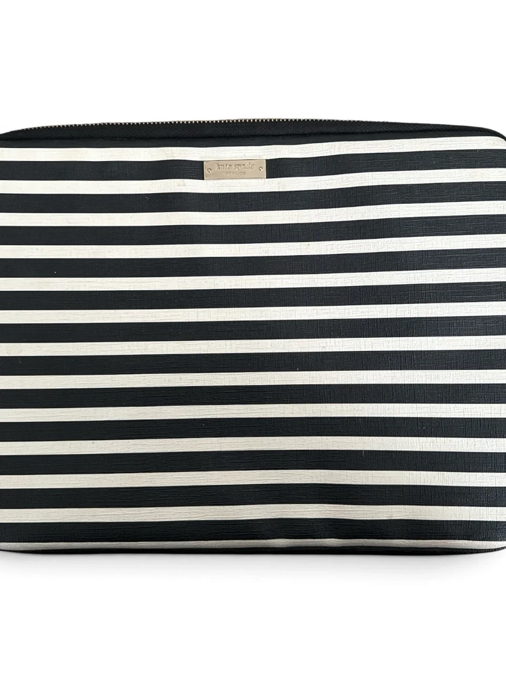 kate spade Black and White Striped Laptop Sleeve